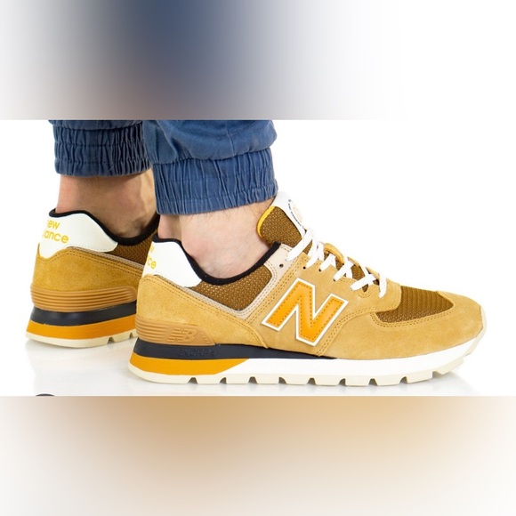 New Balance Men's 574 Rugged Suede Workwear Sneakers - Picture 12 of 12